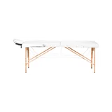 Skladací drevený masážny stôl BALANCE 2-dielny - biely