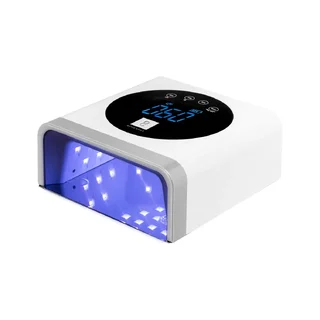 UV lampa LED na nechty OCHO NAILS X22 72W bezdrôtová biela so zrkadlovým podstavcom