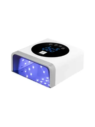 UV lampa LED na nechty OCHO NAILS X22 72W bezdrôtová biela so zrkadlovým podstavcom