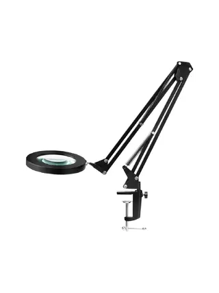 Zväčšovacia lampa na stôl GLOW 308 čierna