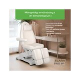 Kozmetické kreslo, elektrické Elara PRO 6P - biele