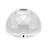 UV LED lesklá 86W lampa biela/strieborná perleťová