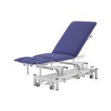 Elektrický masážny stôl 5 sekcií - Rila PRO - Biely rám, modré čalúnenie