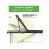 Prenosný masážny stôl Adele 70 cm - čierny
