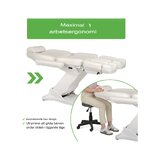 Kozmetické kreslo, elektrické Elara PRO 6P - biele