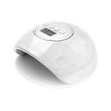 UV LED lesklá 86W lampa biela/strieborná perleťová