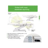Kozmetické kreslo, elektrické Elara PRO 6P - biele