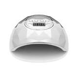 UV LED lesklá 86W lampa biela/strieborná perleťová