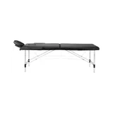 Skladací hliníkový masážny stôl BALANCE - čierny