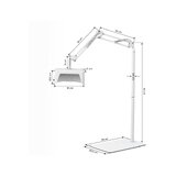 UV LED lampa Glow 112 s kovovou základňou 48W na pedikúru na stojane