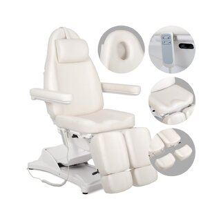 Kozmetické kreslo, elektrické Elara PRO 6P - biele